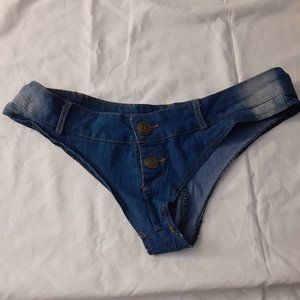 Cosplay Supermini Booty Jean Shorts - Size L